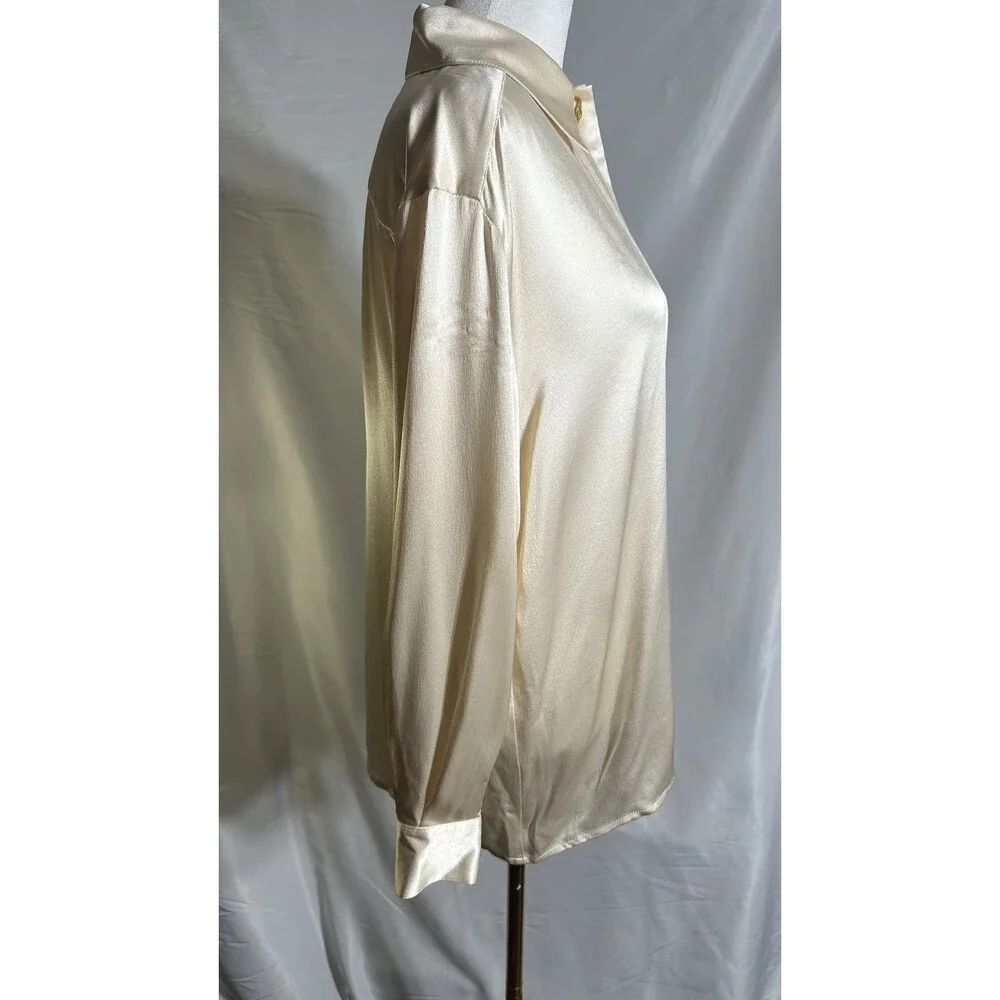 St John 100% Silk Blouse Sz 4 - Picture 2 of 4